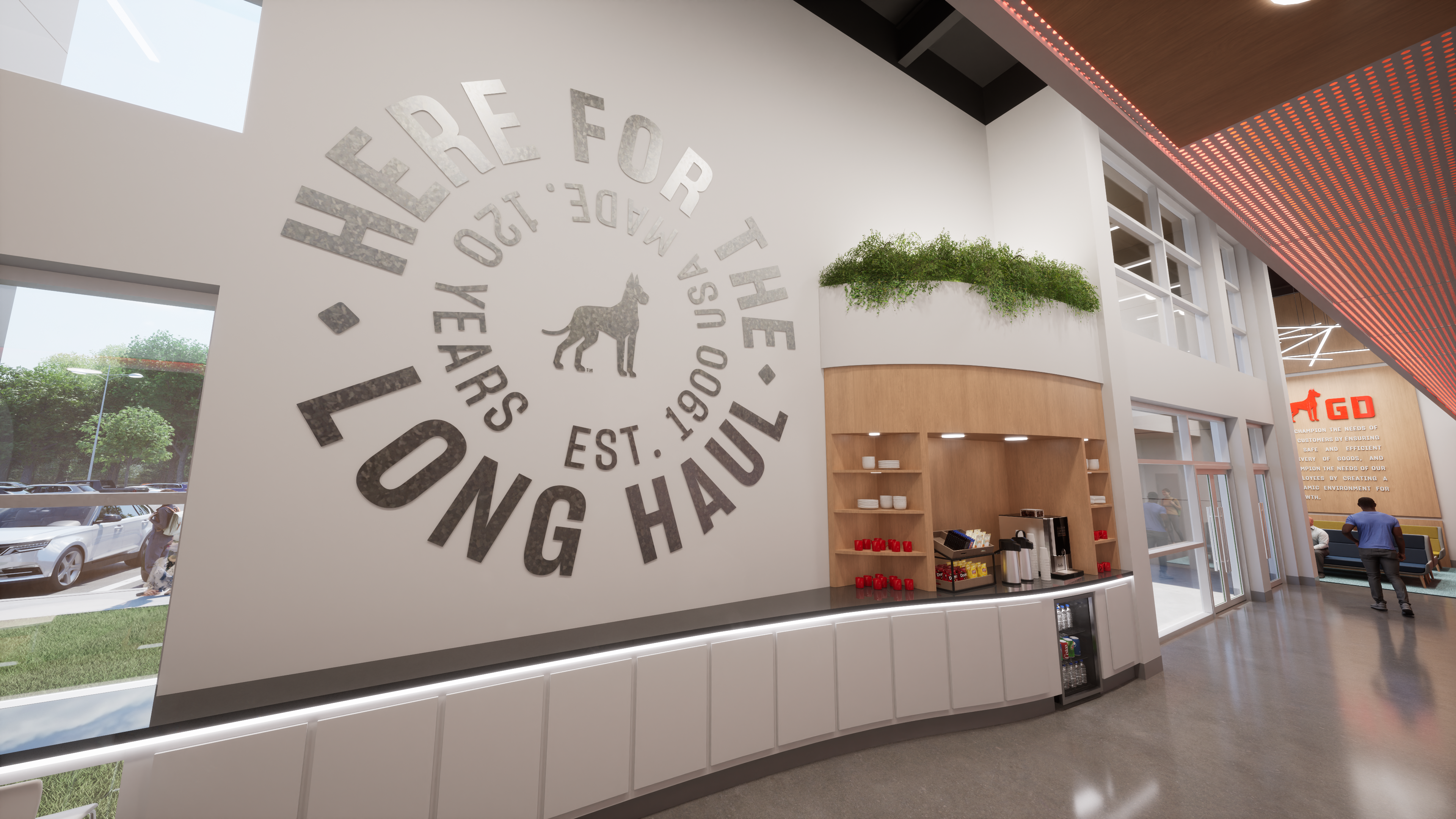 Great Dane — Long Haul brand wall