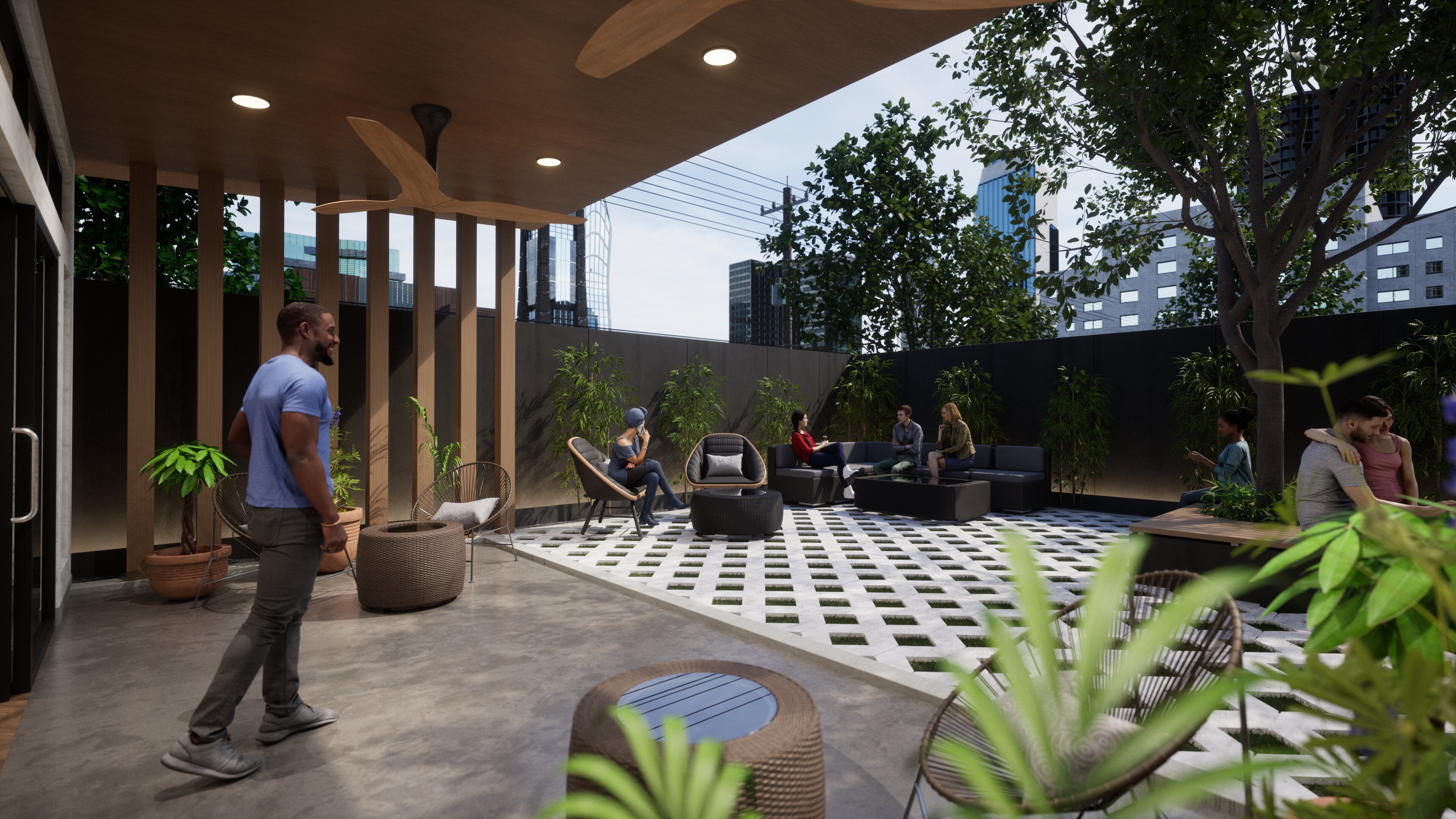 ZenKaffee — outdoor courtyard